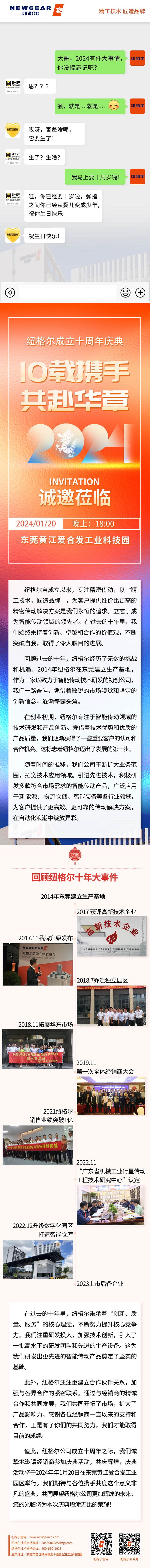 紐格爾：邀請您參加十周年慶典，1月20日不見不散！